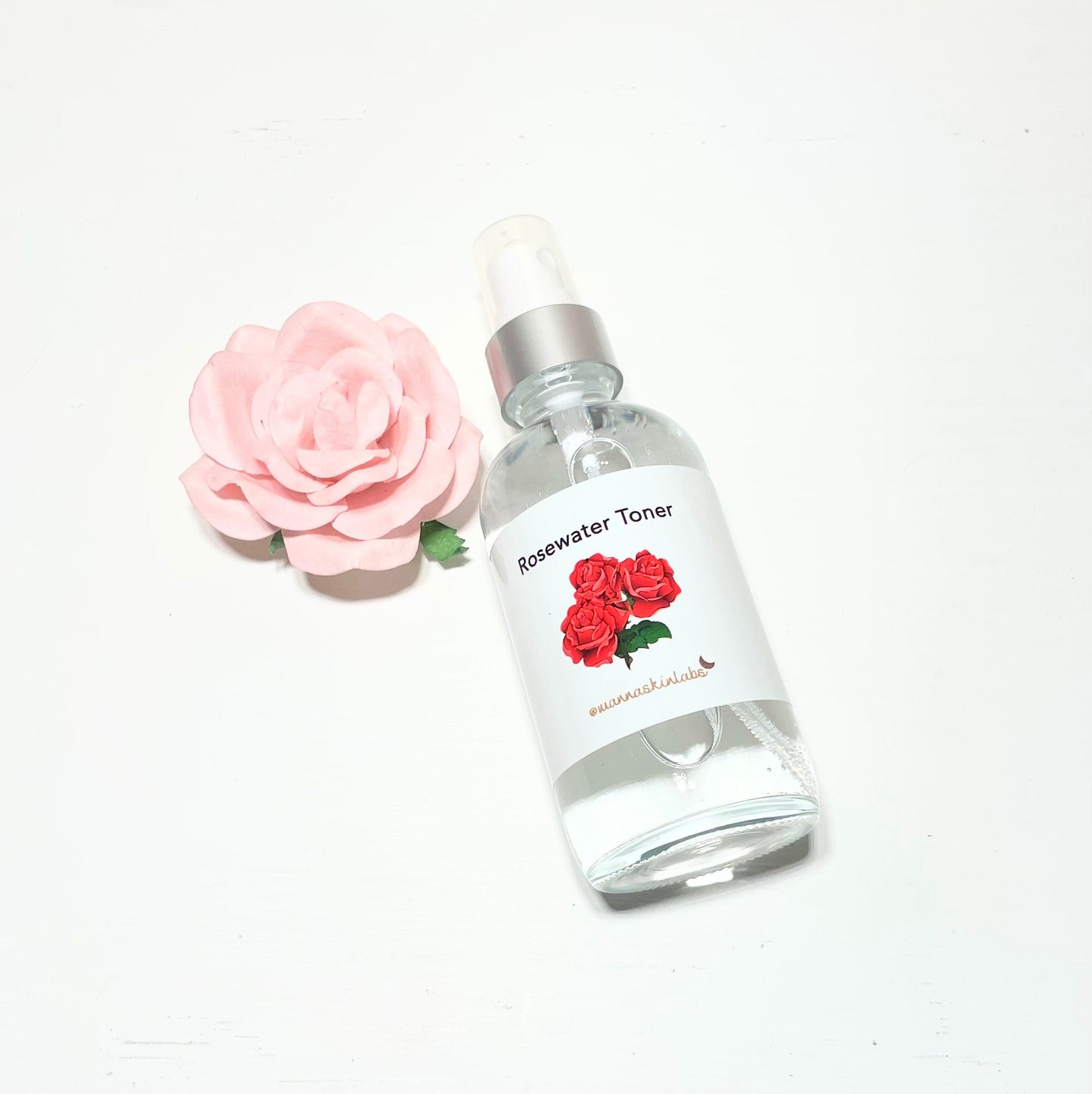 Rosewater & Witch Hazel Face Toner, Natural Skincare, Face Cleanser, Cruelty Free Spa Gift, Wild Rose Floral Water