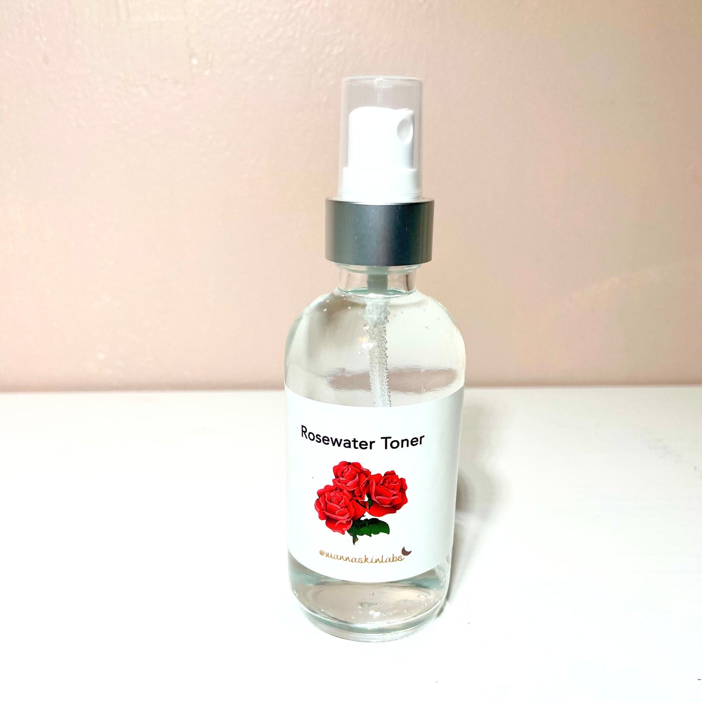 Rosewater & Witch Hazel Face Toner, Natural Skincare, Face Cleanser, Cruelty Free Spa Gift, Wild Rose Floral Water